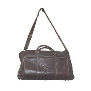 RARE Latico Celine Dion brown large leather duffel bag weekender tote